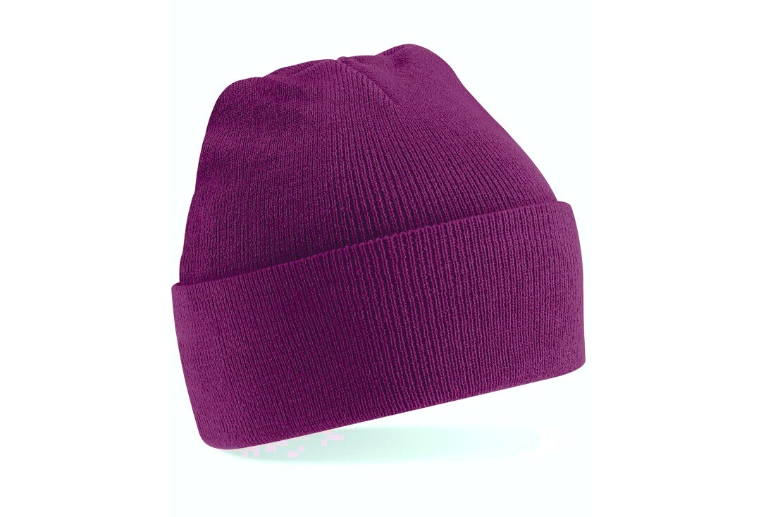 Void Clothing | Magenta 2 in 1 Beanie Hat - Folded