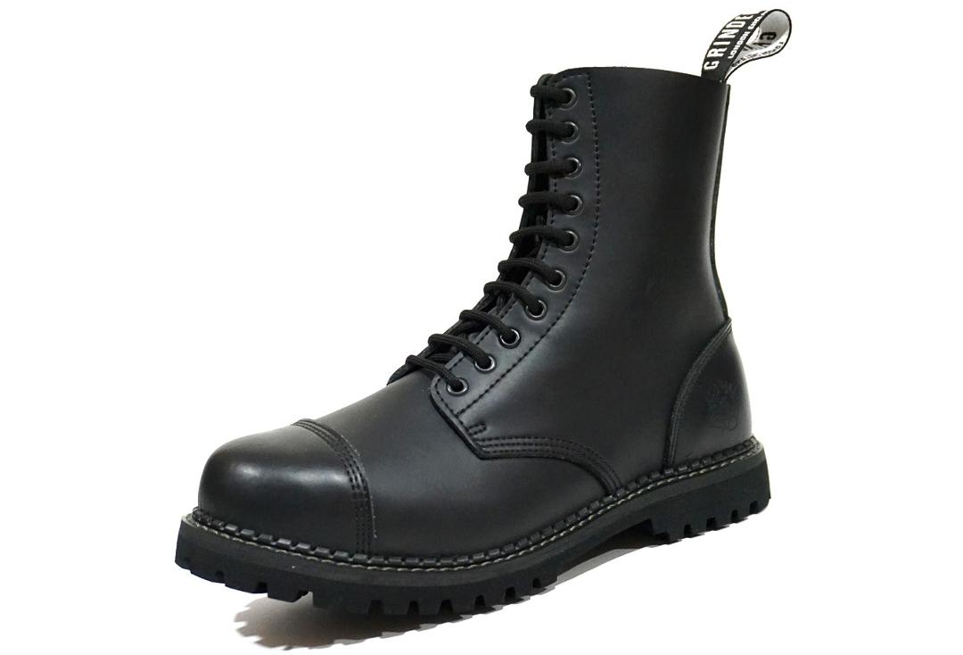Grinders | Stag Men's Black Leather Boots