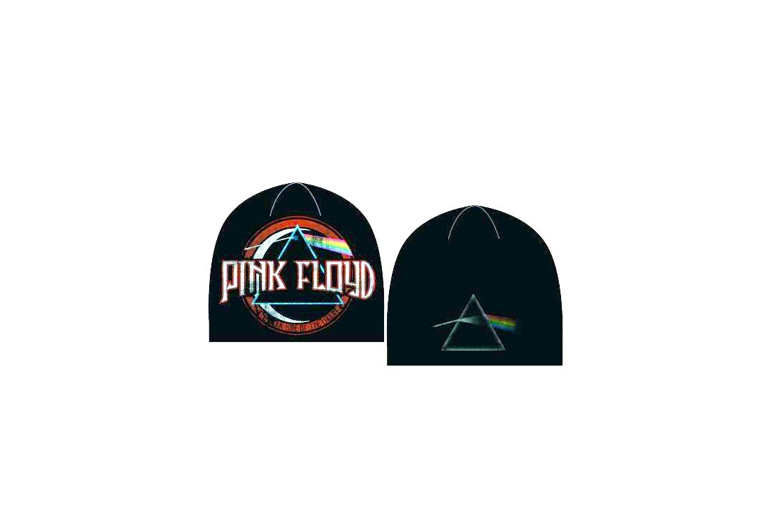 Official Band Merch | Pink Floyd - The Dark Side Of Moon Vintage Print Official Knitted Beanie Hat