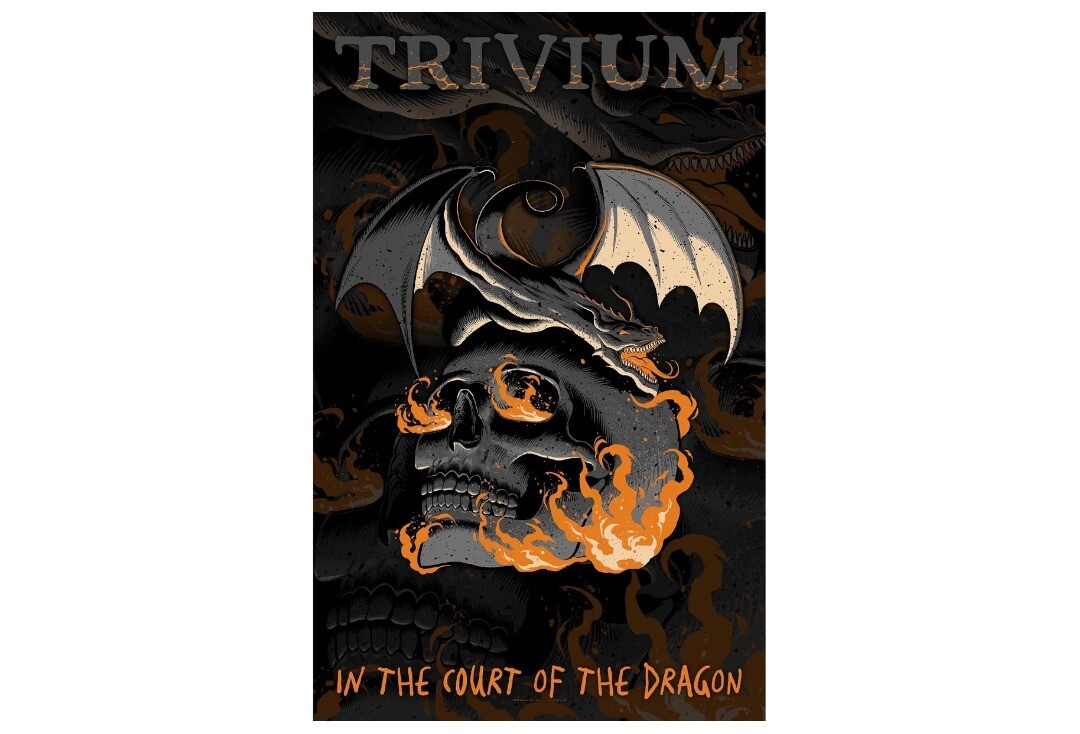Official Band Merch | Trivium - In The Court Of The Dragon Printed Textile Poster