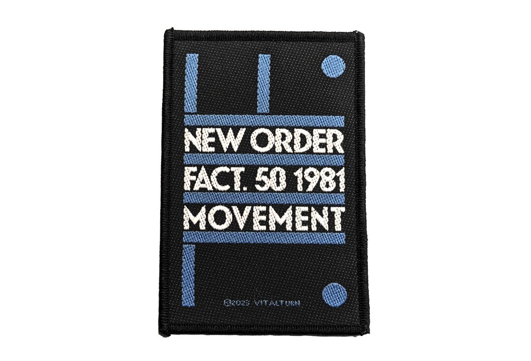 Official Band Merch | New Order - Fact 50 Woven Patch