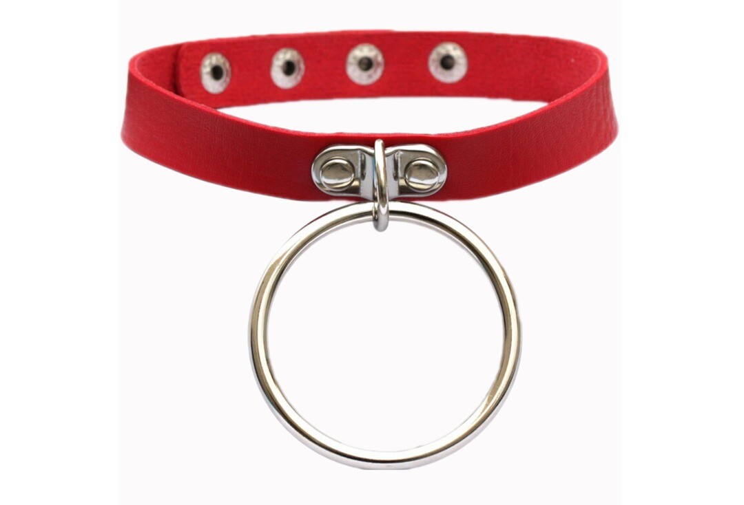 Luna Red O-Ring Banned Apparel Collar - Main