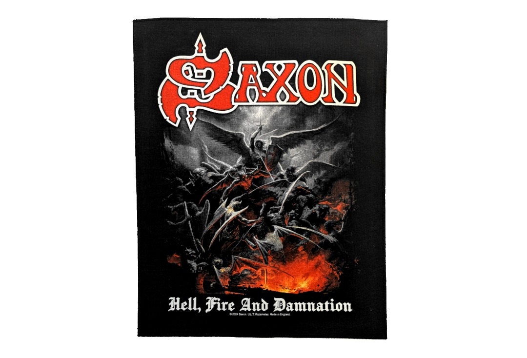 Saxon - Hell, Fire And Damnation Printed Back Patch