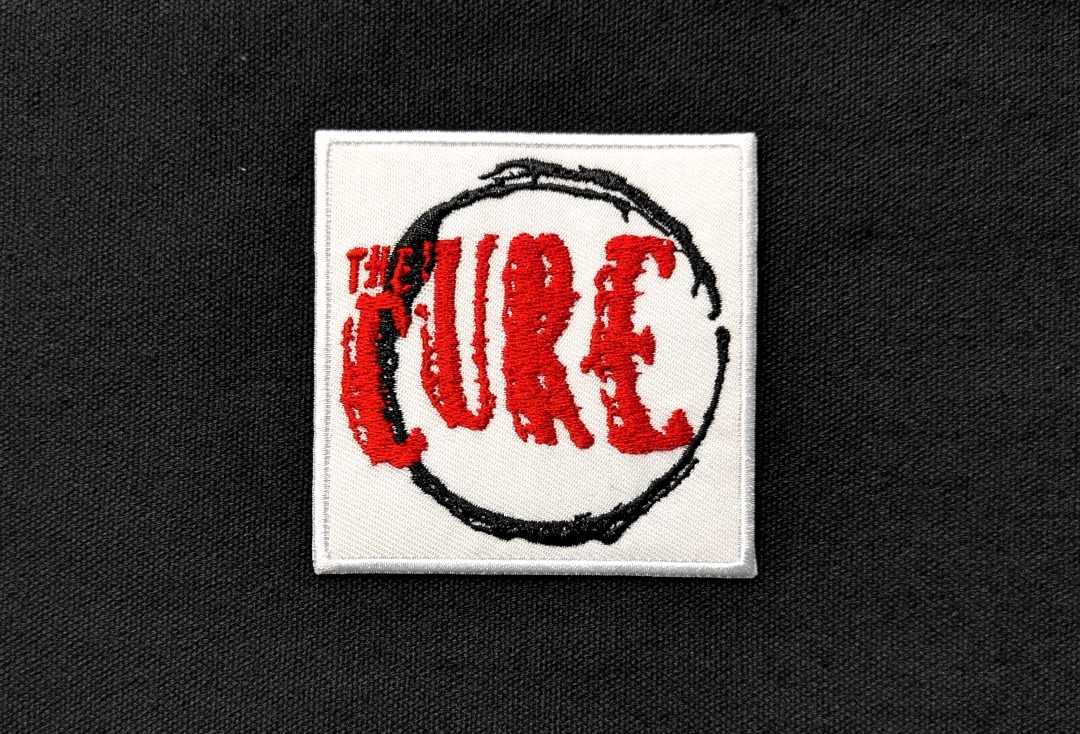 The Cure - White Circle Logo Iron On Embroidered Patch
