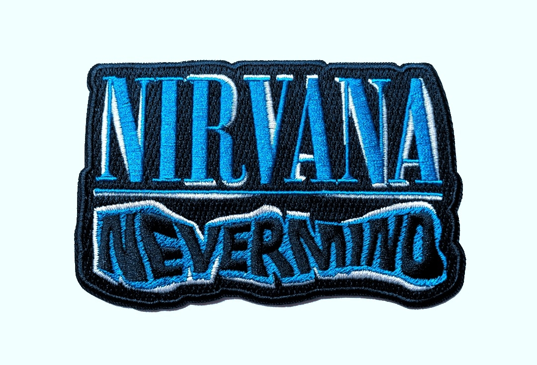 Nirvana - Cut Out Wavy Nevermind Iron On Embroidered Patch