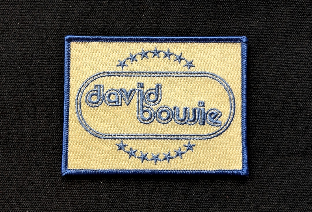 David Bowie - Oval & Stars Iron On Embroidered Patch