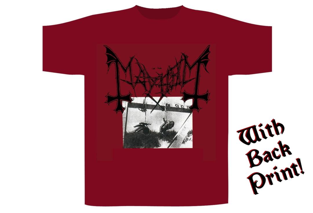 Official Band Merch | Mayhem - Red Deathcrush Men's Short Sleeve T-Shirt - Front View