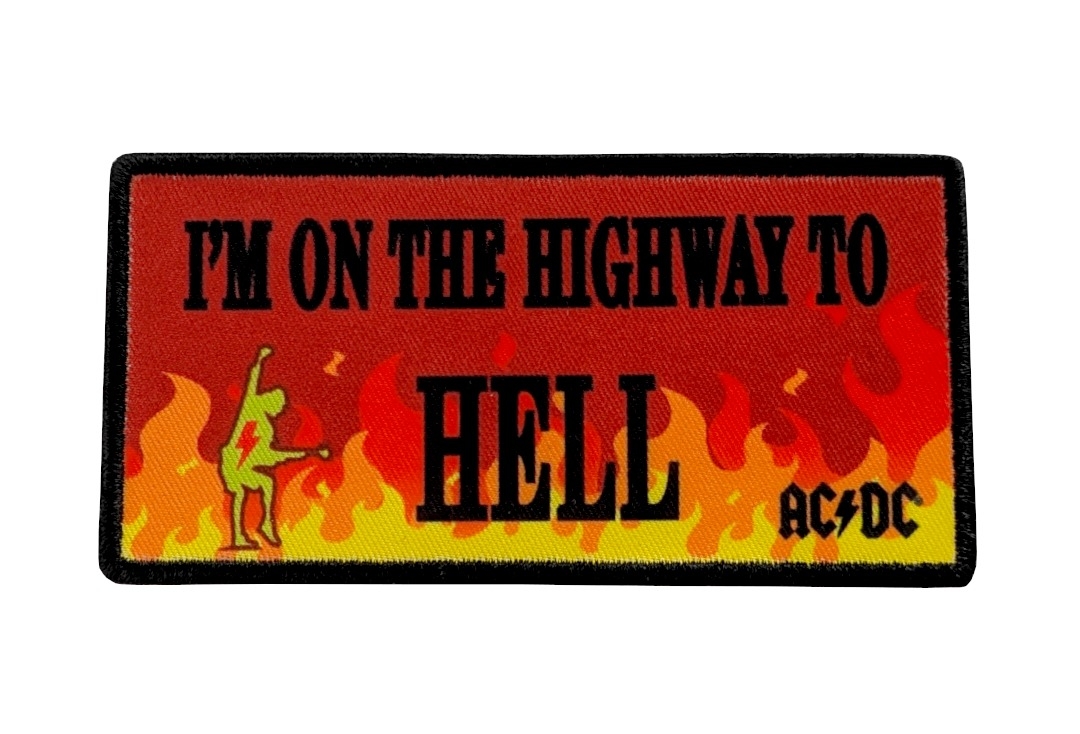 AC/DC - Highway To Hell Flames Sew On Printed Patch
