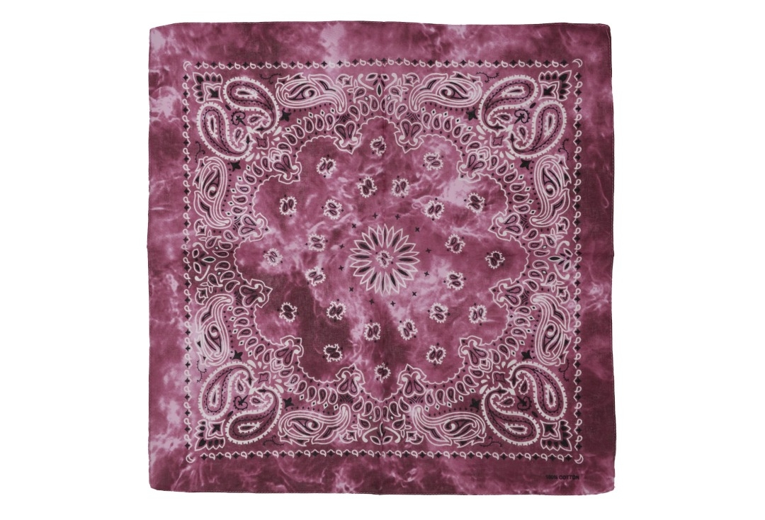 Earthy Burgundy Shaded Retro Paisley Cotton Bandana