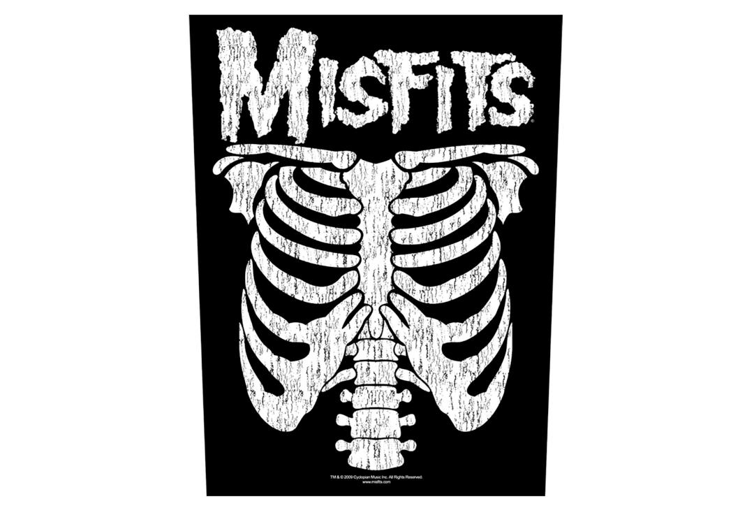 Official Band Merch | Misfits - Ribcage Printed Back Patch