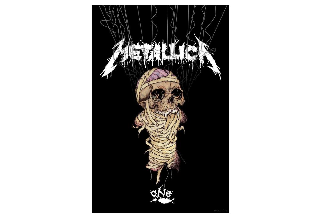 Official Band Merch | Metallica - One Printed Textile Poster