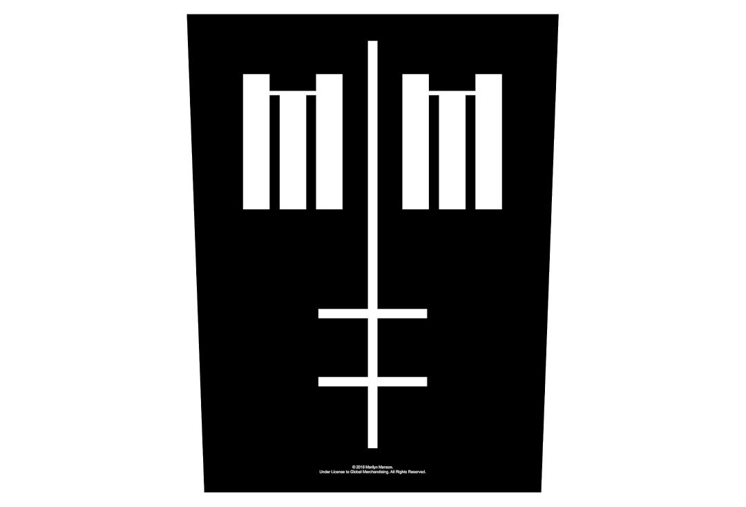 Official Band Merch | Marilyn Manson - Cross Logo Printed Back Patch