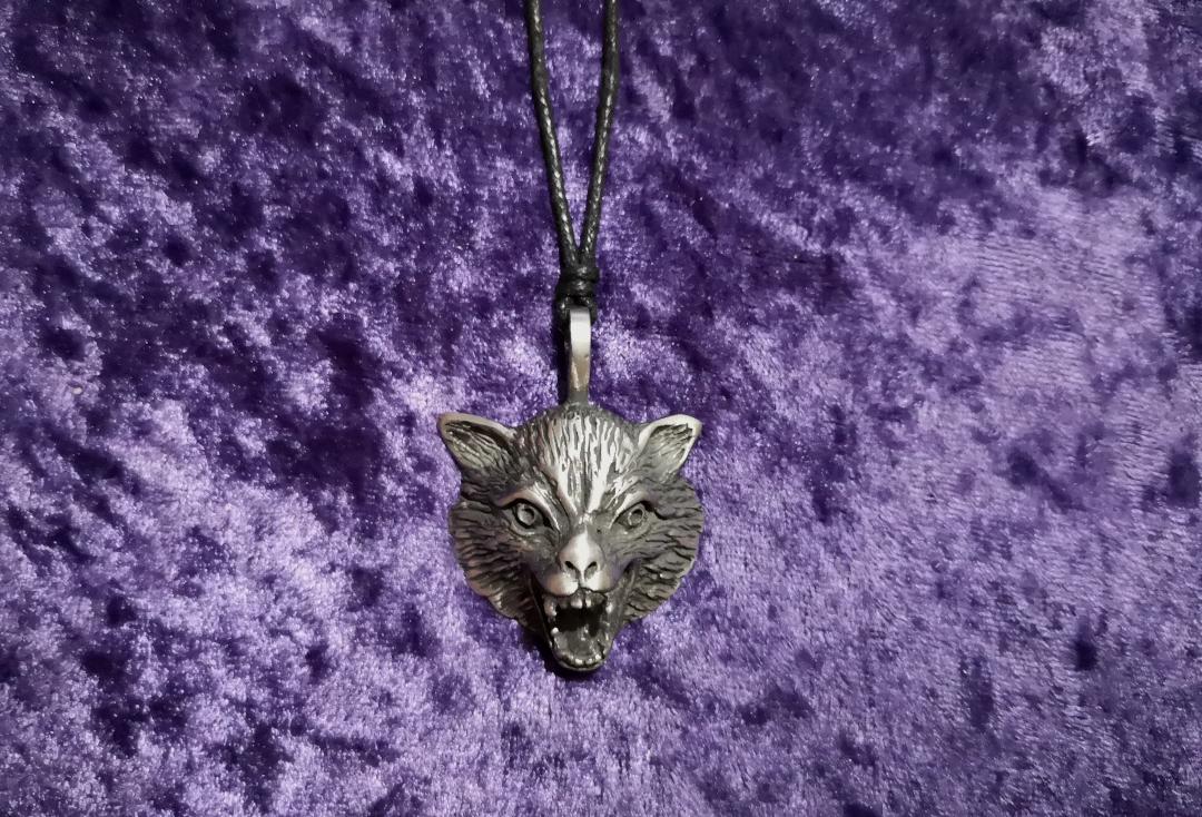 Void Clothing | Snarling Wolf Pewter Pendant