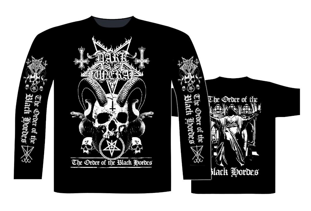 Official Band Merch | Dark Funeral - The Order Of The Black Hordes Men's Official Long Sleeve T-Shirt