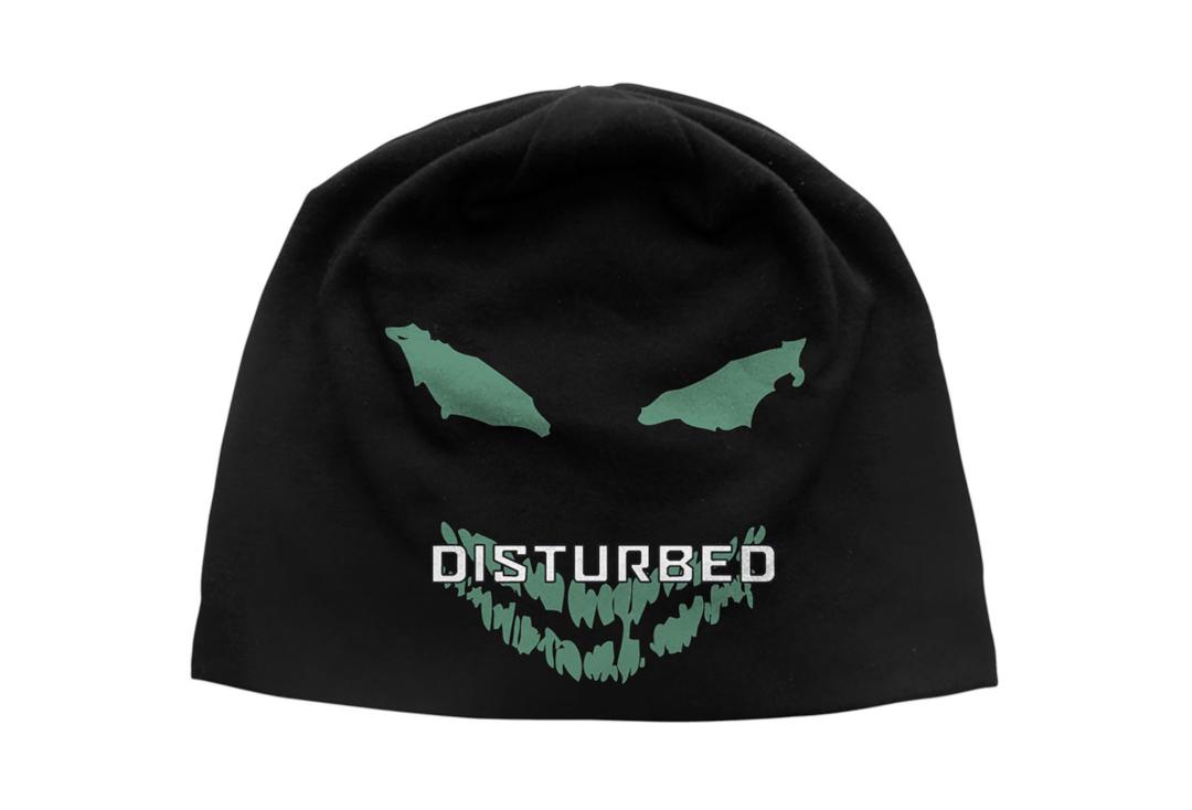 Official Band Merch | Disturbed - Green Eyes Discharge Printed Official Jersey Beanie