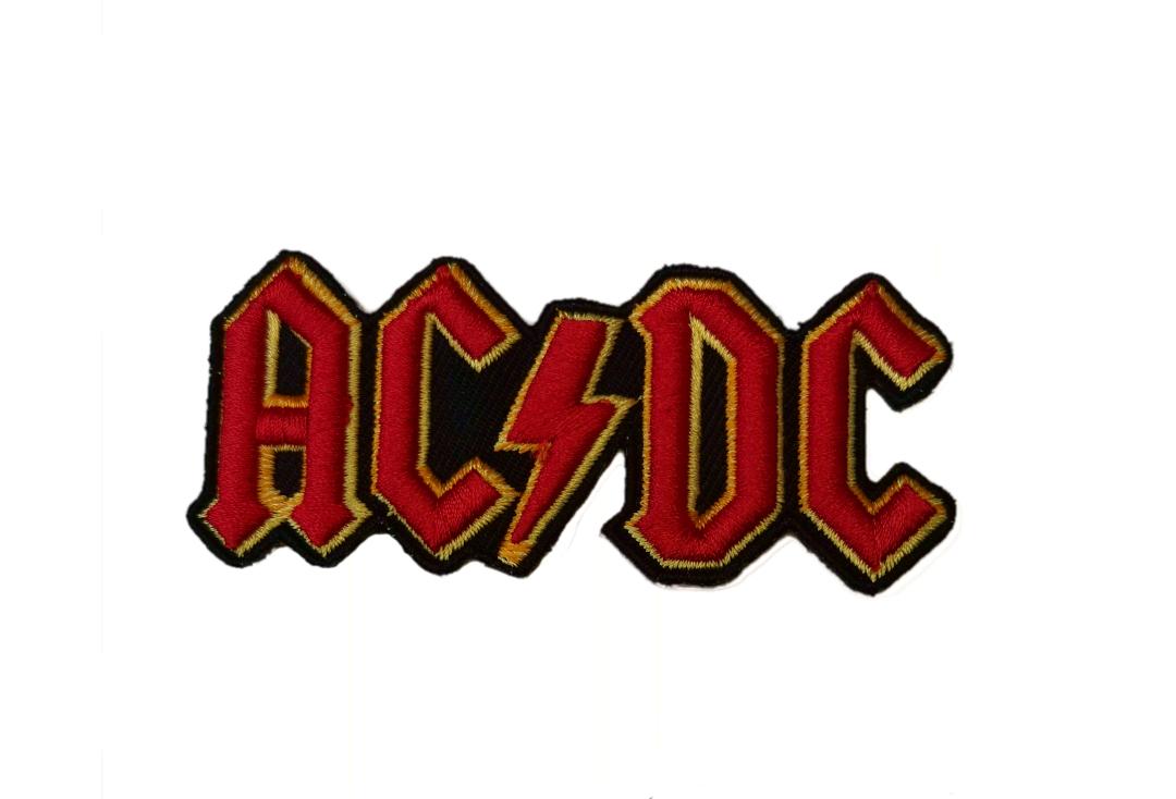 Official Band Merch | AC/DC - Red Cut Out 3D Logo Woven Patch