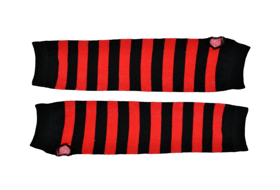 Poizen Industries | Red & Black Stripe Arm-Warmers