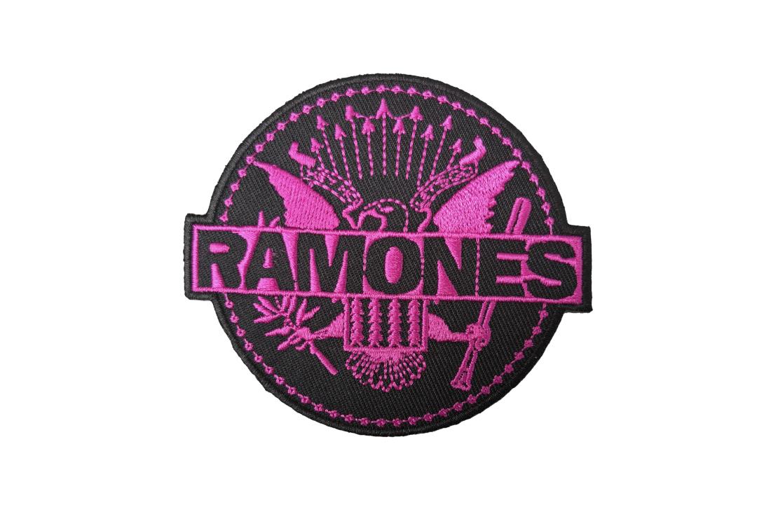 Official Band Merch | Ramones - Pink Seal Woven Patch