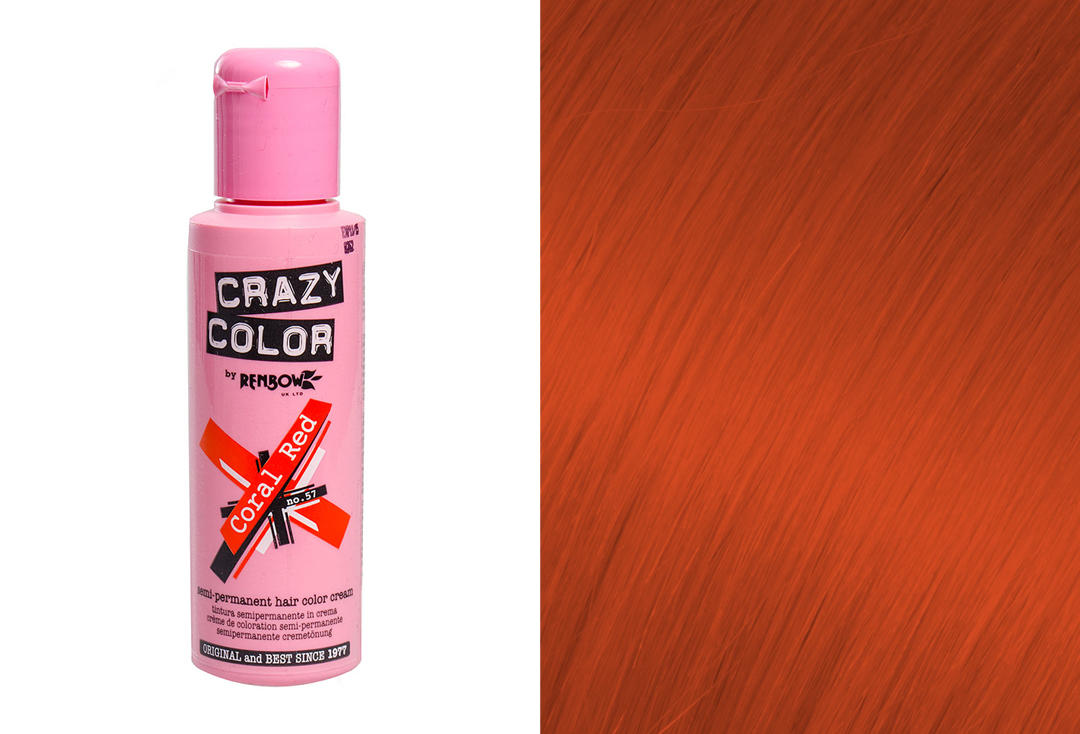 Renbow | Crazy Color Semi-Permanent Hair Colour (057 Coral Red)