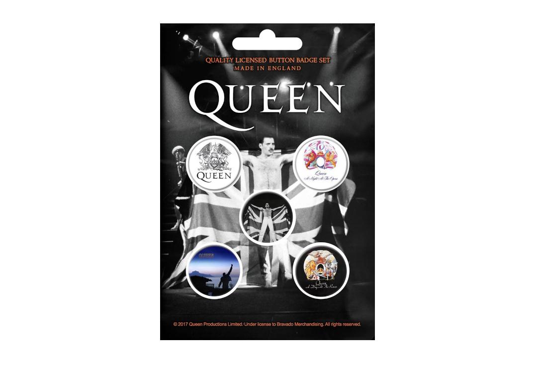 Official Band Merch | Queen - Freddy Button Badge Pack