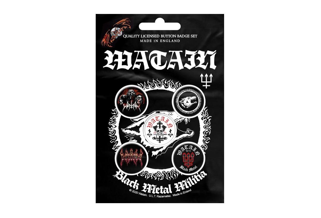 Official Band Merch | Watain - Black Metal Militia Button Badge Pack
