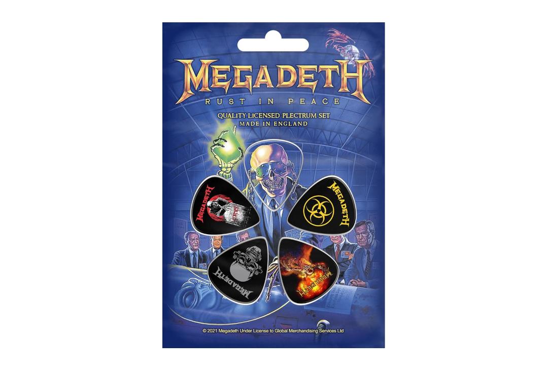 Official Band Merch | Megadeth - Rust In Peace Official Plectrum Pack