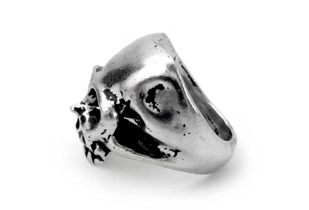 Death Large Skull Alchemy Gothic Pewter Ring