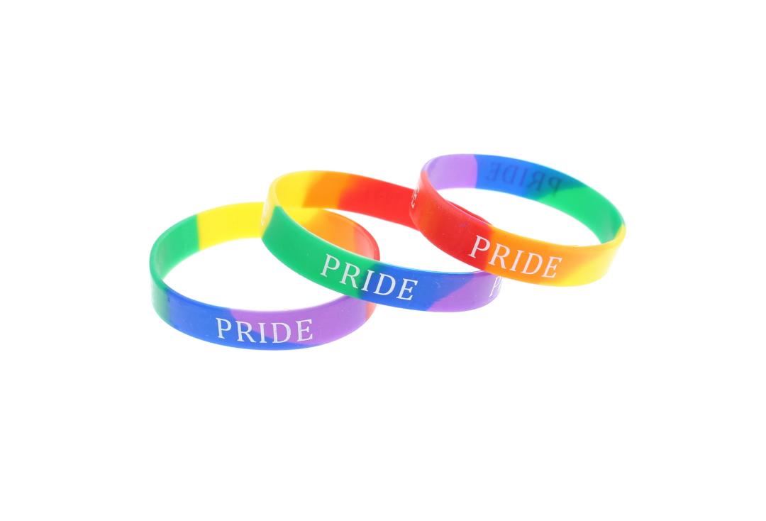 Void Clothing | Rainbow Pride Narrow Gummy Wristband
