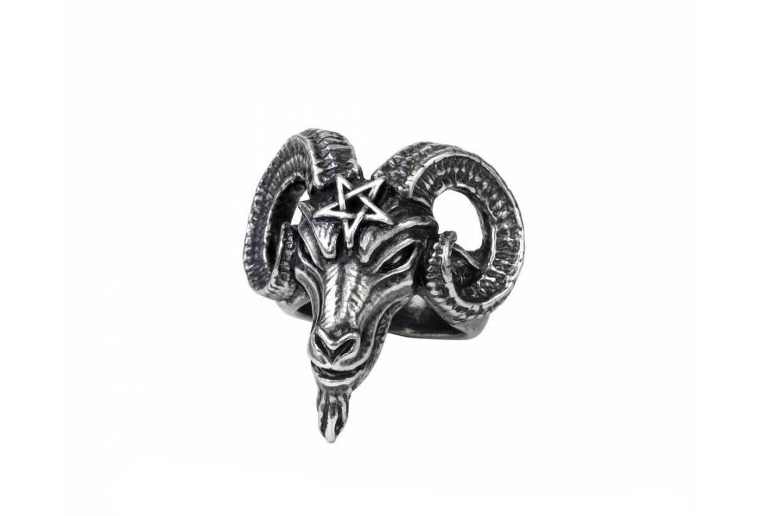 Alchemy Gothic | Baphomet Pewter Ring - Main
