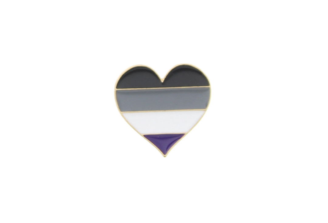 Void Clothing | Asexual Pride Heart Metal Pin Badge