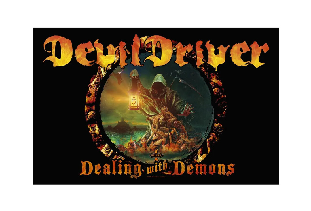 Official Band Merch | Devildriver - Dealing With Demons Printed Textile Poster