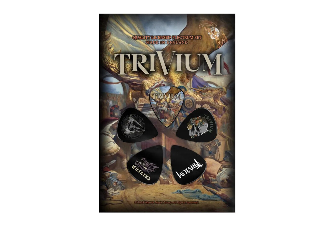 Official Band Merch | Trivium - In The Court Of The Dragon Official Plectrum Pack