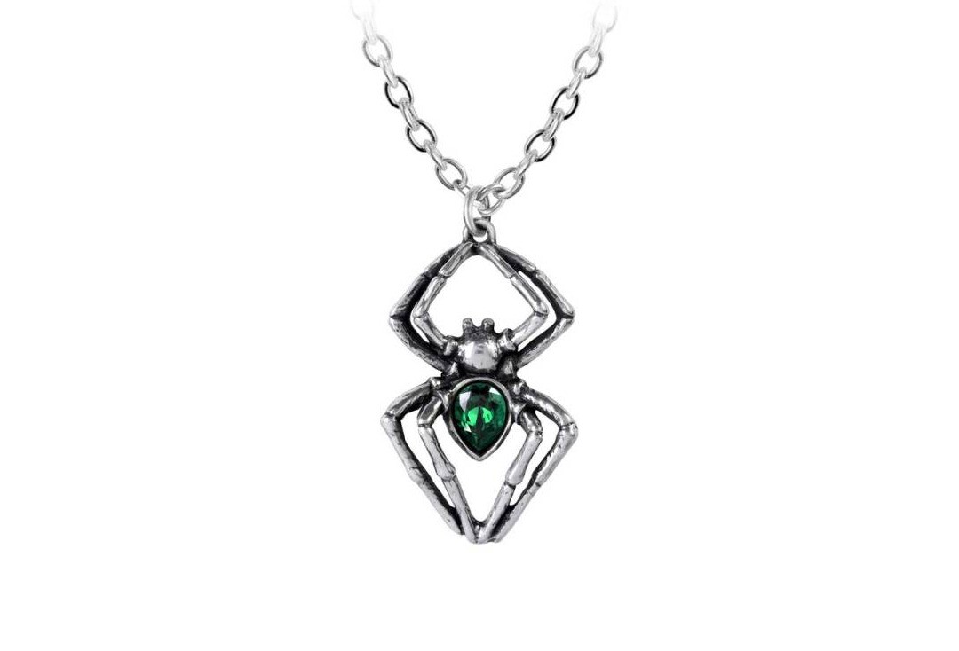 Alchemy Gothic | Emerald Spiderling Pendant - Main
