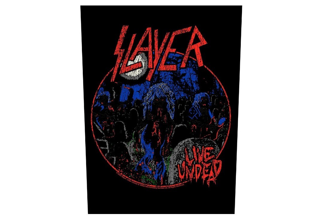 Official Band Merch | Slayer - Live Undead Printed Back Patch