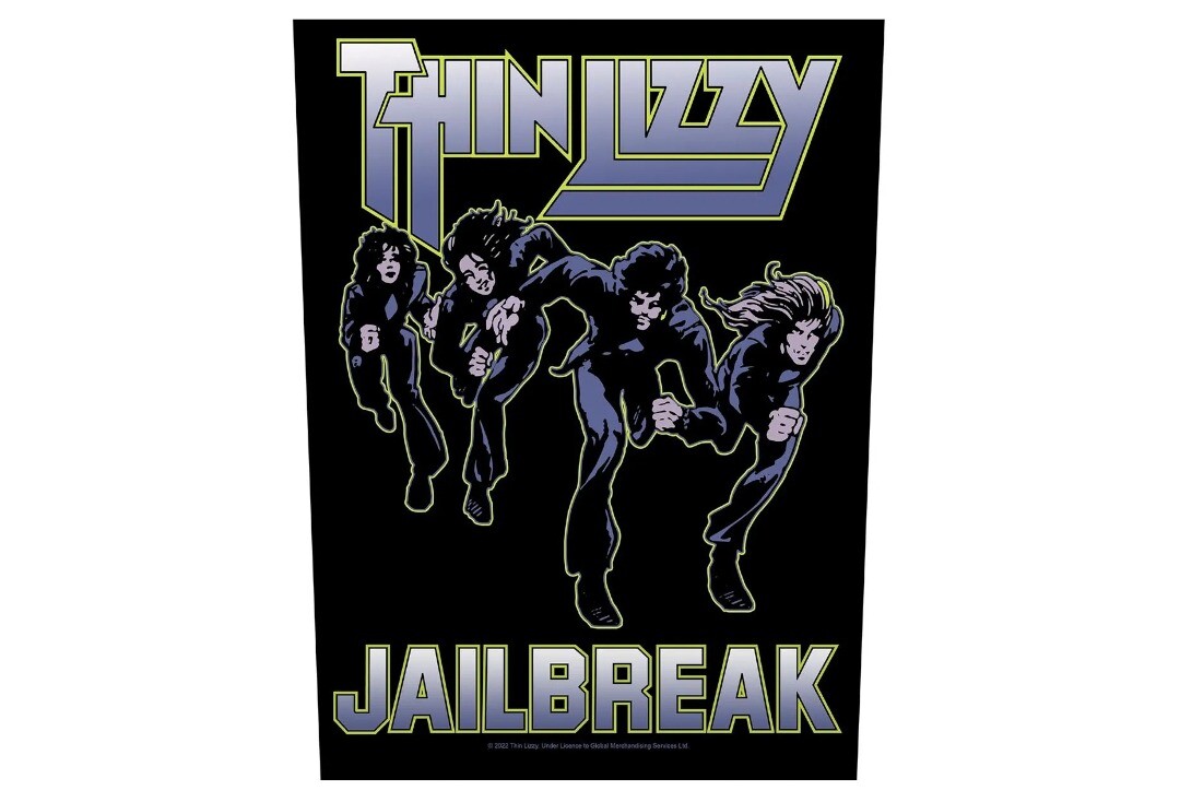 Official Band Merch | Thin Lizzy - Jailbreak Printed Back Patch