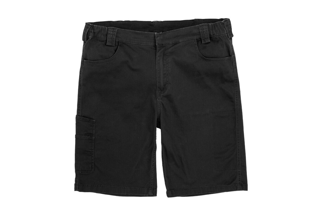 Void Clothing | Black Plain Work Shorts - Front