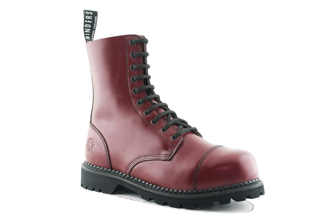 Hunter Grinders Cherry Leather Boots