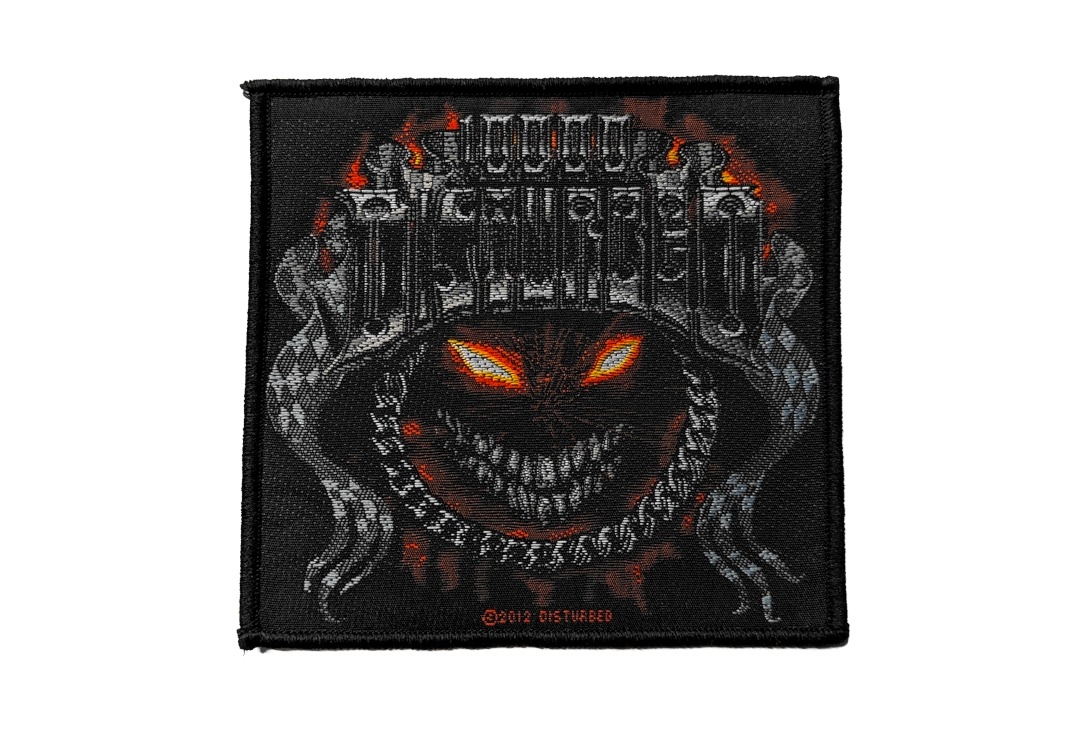 Disturbed - Chrome Smiley Sew On Woven Patch