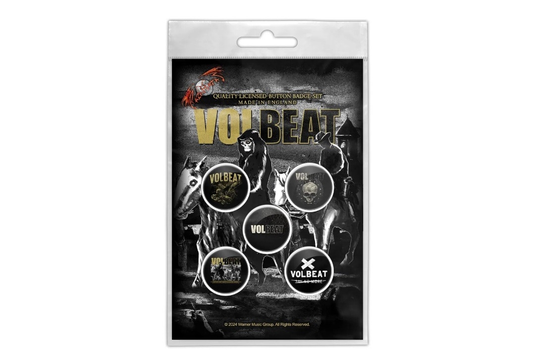 Volbeat - Outlaw Gentleman Official Button Badge Pack