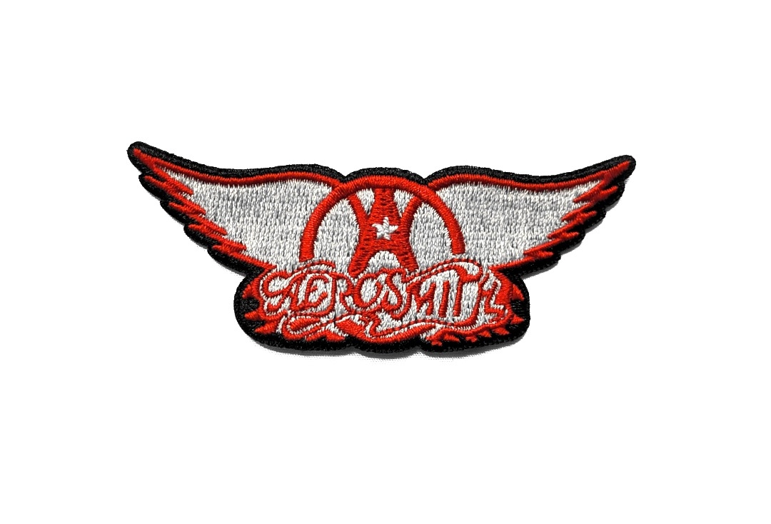 Aerosmith - Red Wings Cut Out Logo Iron On Embroidered Patch