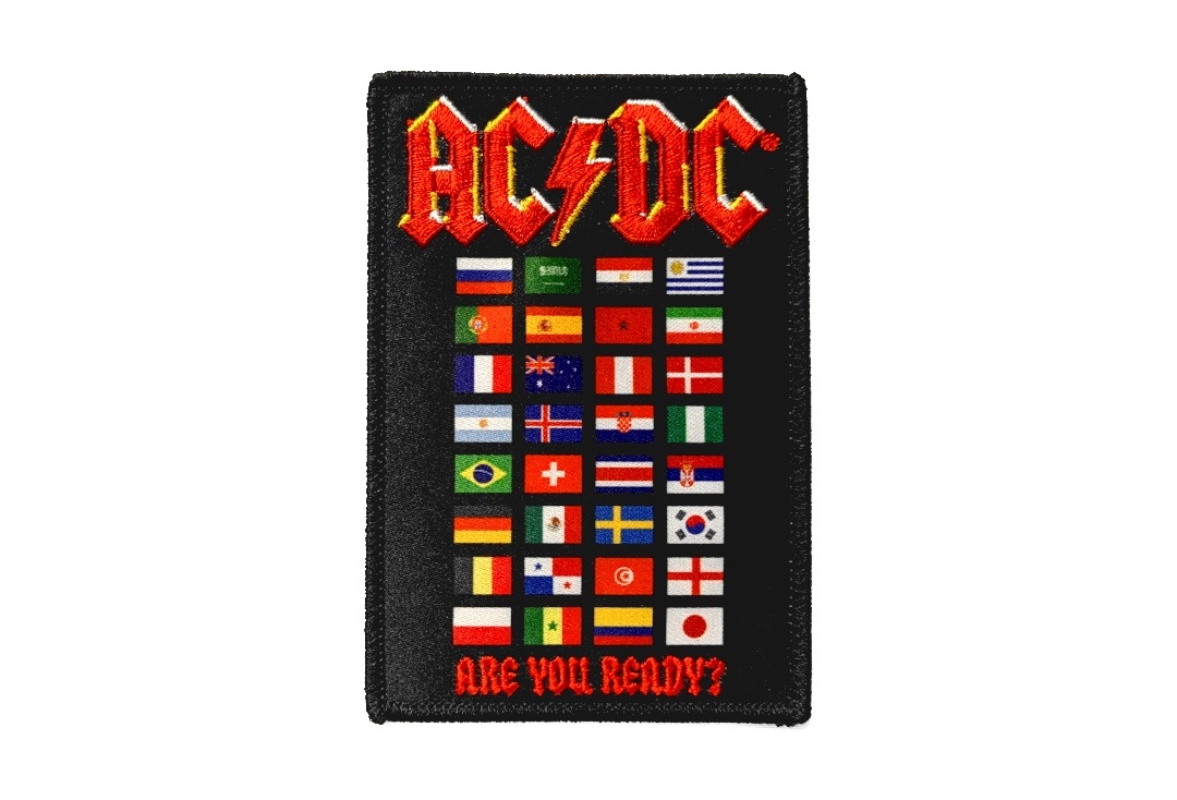 AC/DC - Flags/Are You Ready? Iron On Printed & Embroidered Patch