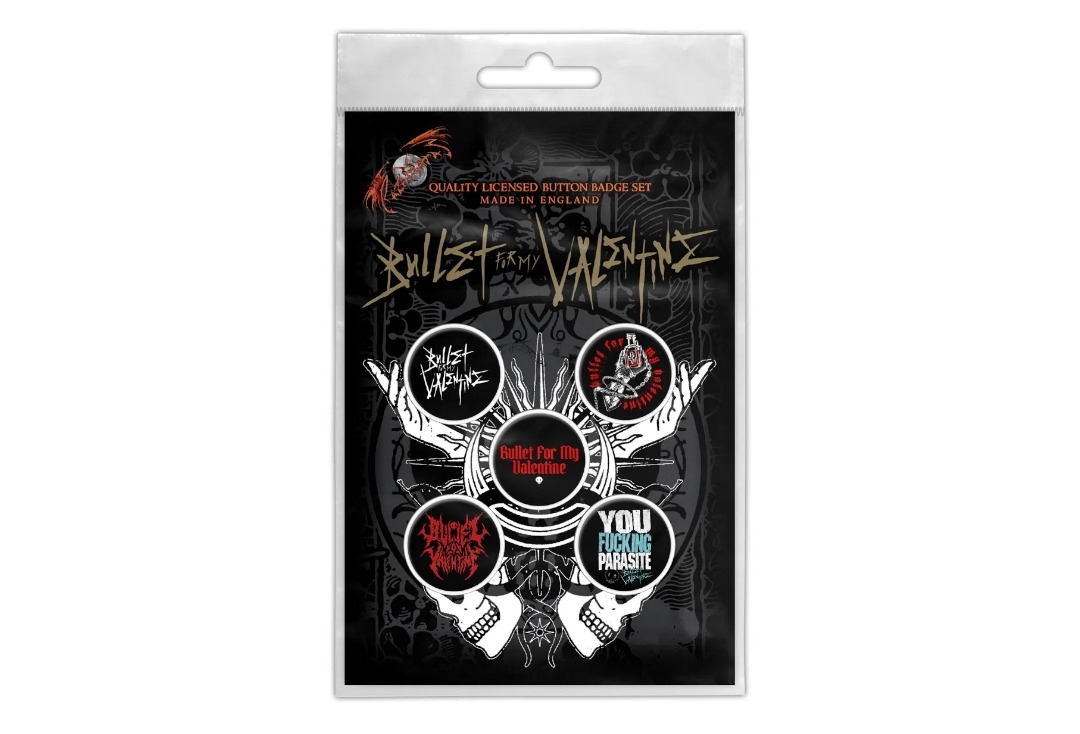 Bullet For My Valentine - Logo Official Button Badge Pack