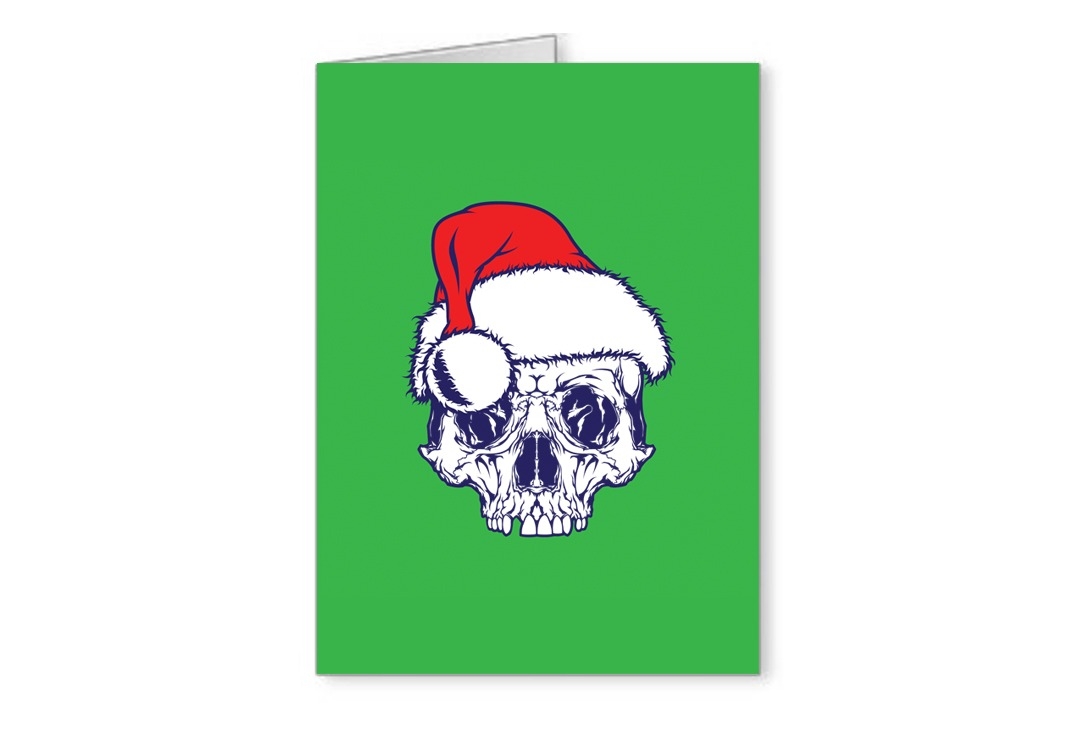 Santa Skull Christmas Greeting Card
