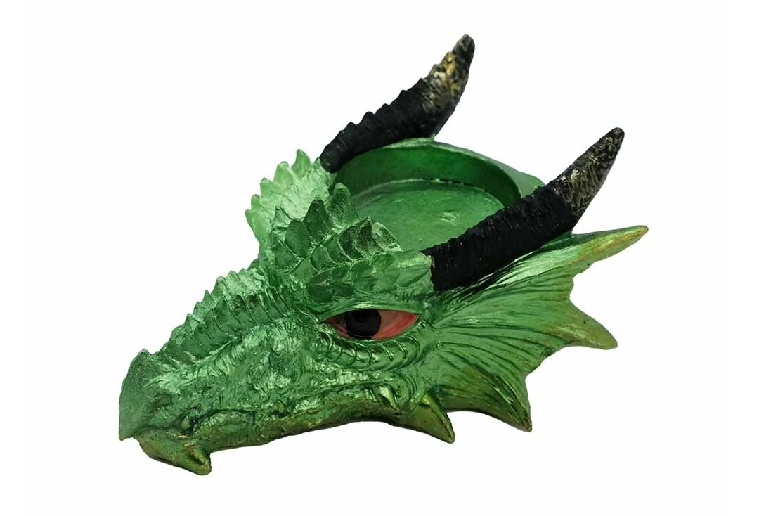 Green Dragon Head Tea-Light Holder