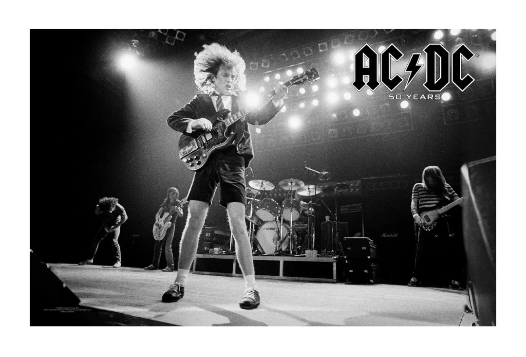 AC/DC - 50 Years Printed Textile Poster