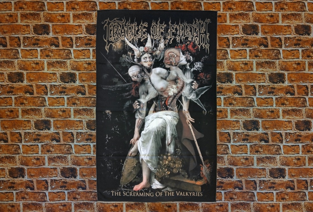 Cradle Of Filth - The Screaming Of The Valkyries Printed Textile Poster