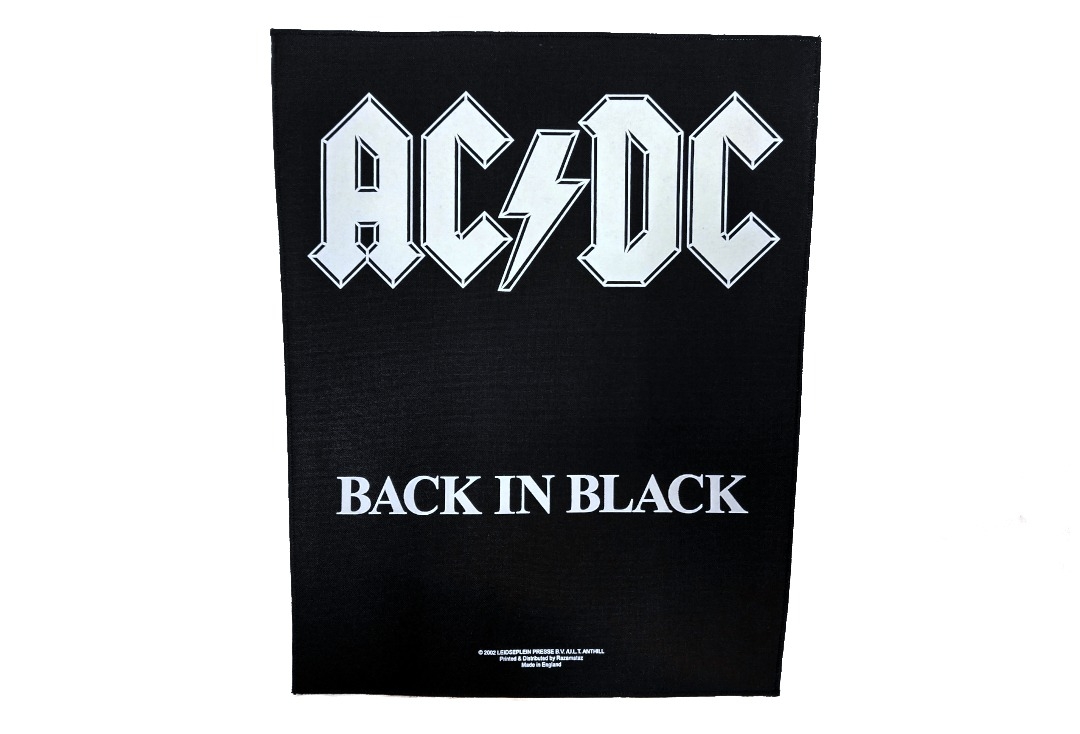 AC/DC - Back In Black Printed Back Patch