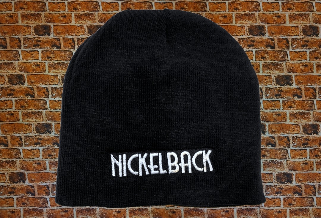 Nickelback - White Logo Embroidered Official Knitted Beanie Hat