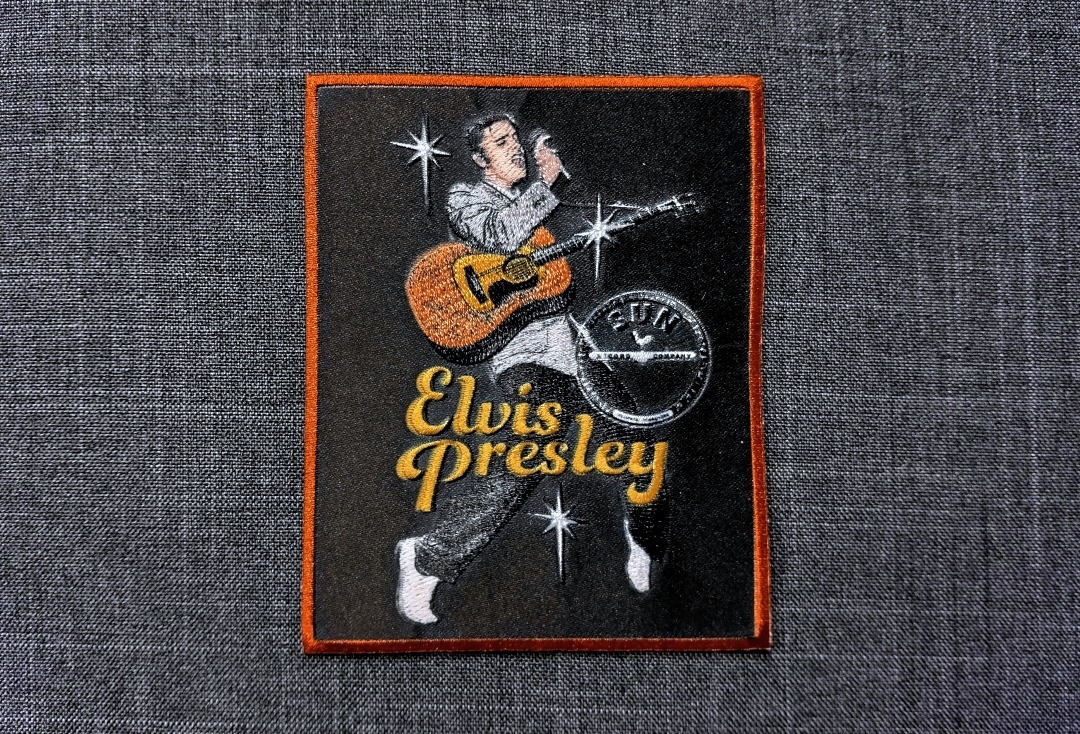 Elvis Presley - Elvis Mic Iron On Printed & Embroidered Patch
