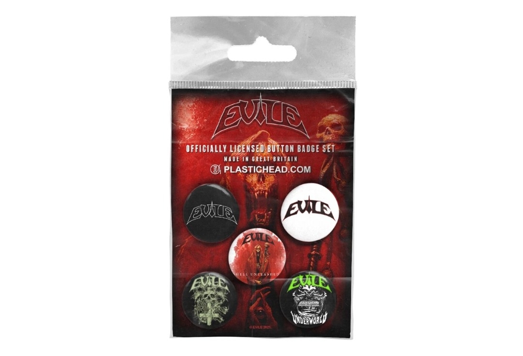 Evile - Classic Evile Official Button Badge Pack